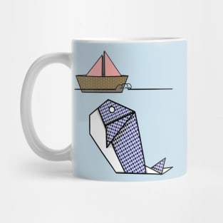 Origami Moby Dick Whale Mug
